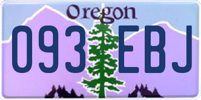 OR license plate 093EBJ