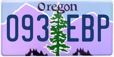 OR license plate 093EBP