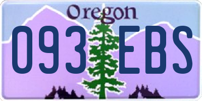 OR license plate 093EBS