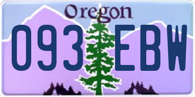 OR license plate 093EBW