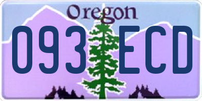 OR license plate 093ECD