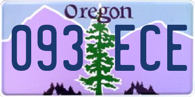 OR license plate 093ECE