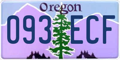 OR license plate 093ECF