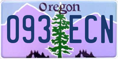 OR license plate 093ECN