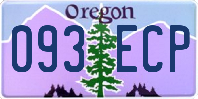 OR license plate 093ECP