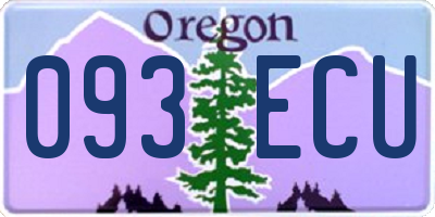 OR license plate 093ECU