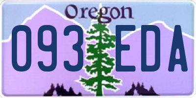 OR license plate 093EDA
