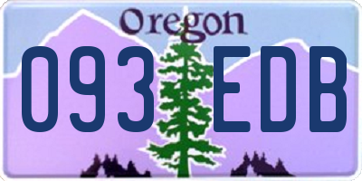 OR license plate 093EDB