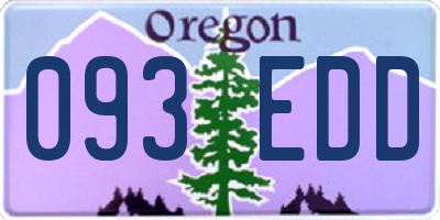 OR license plate 093EDD