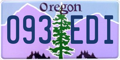 OR license plate 093EDI