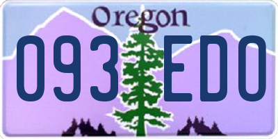 OR license plate 093EDO