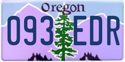 OR license plate 093EDR