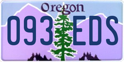 OR license plate 093EDS