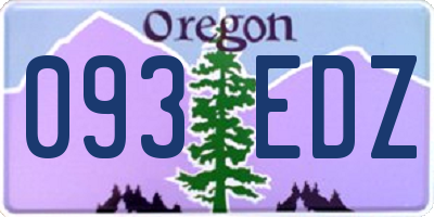 OR license plate 093EDZ