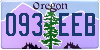 OR license plate 093EEB