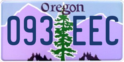 OR license plate 093EEC