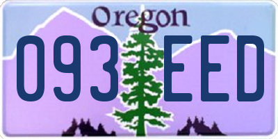OR license plate 093EED