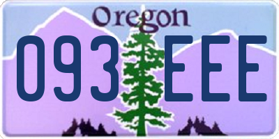 OR license plate 093EEE