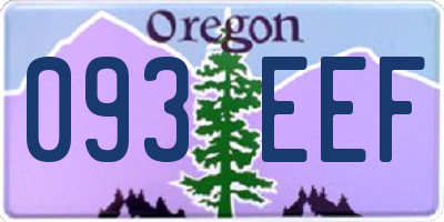 OR license plate 093EEF