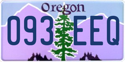 OR license plate 093EEQ