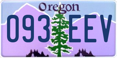 OR license plate 093EEV