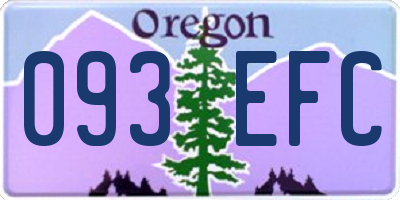 OR license plate 093EFC