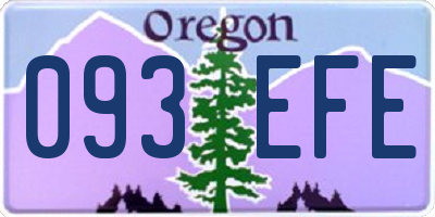 OR license plate 093EFE