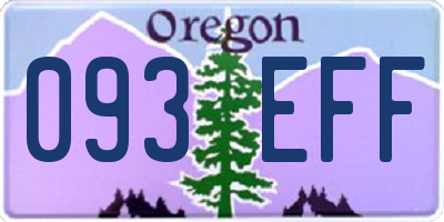 OR license plate 093EFF