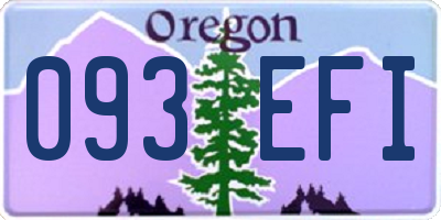 OR license plate 093EFI