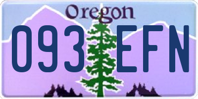 OR license plate 093EFN