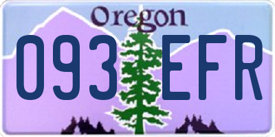 OR license plate 093EFR