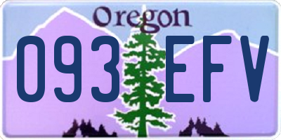 OR license plate 093EFV