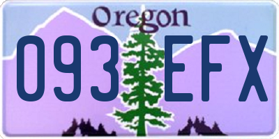 OR license plate 093EFX
