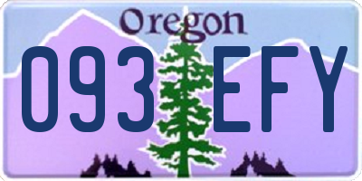 OR license plate 093EFY