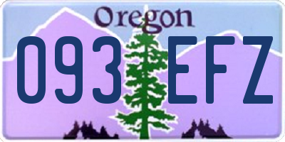 OR license plate 093EFZ