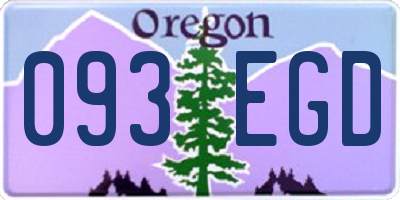 OR license plate 093EGD