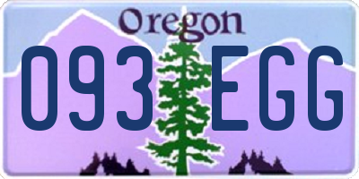 OR license plate 093EGG