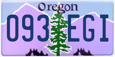 OR license plate 093EGI