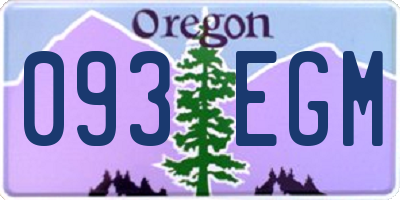 OR license plate 093EGM