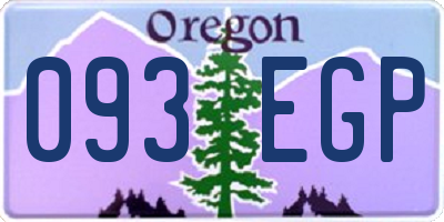 OR license plate 093EGP