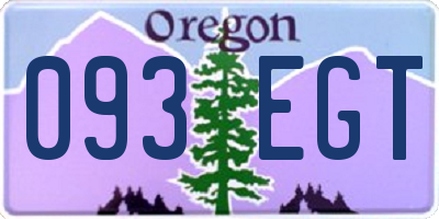 OR license plate 093EGT