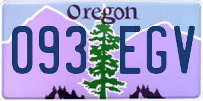 OR license plate 093EGV