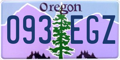 OR license plate 093EGZ