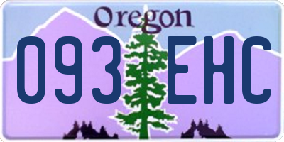 OR license plate 093EHC