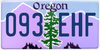 OR license plate 093EHF
