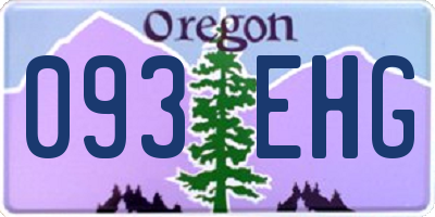 OR license plate 093EHG