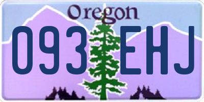OR license plate 093EHJ