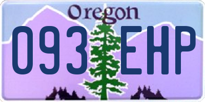 OR license plate 093EHP