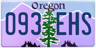 OR license plate 093EHS
