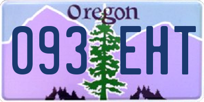 OR license plate 093EHT